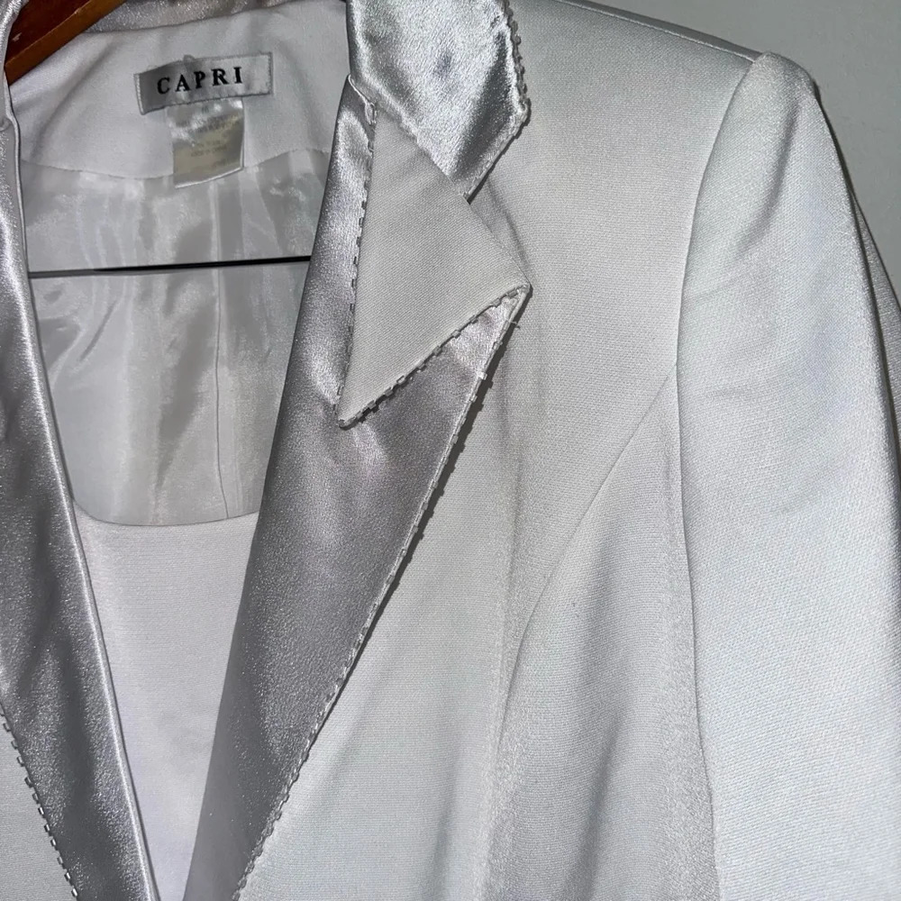 Vintage Women's Capri Blazer, White, Size 16 - Picture 3 of 7